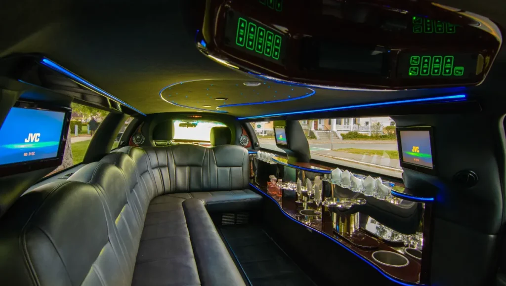 interior of limo