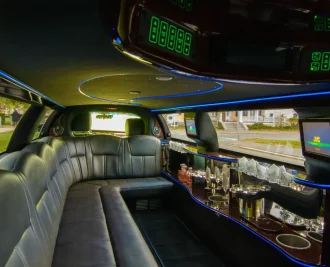 interior of limo