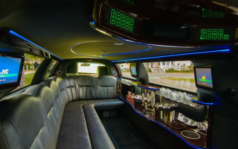 interior of limo